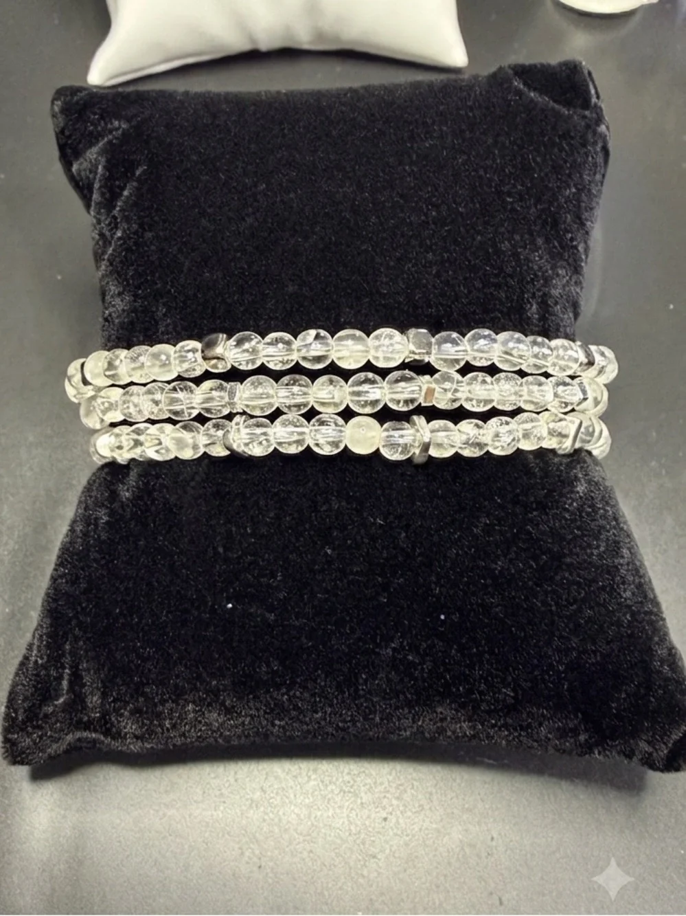 🤩 Handmade Natural Clear Quartz Stacking Stretch Bracelet Set